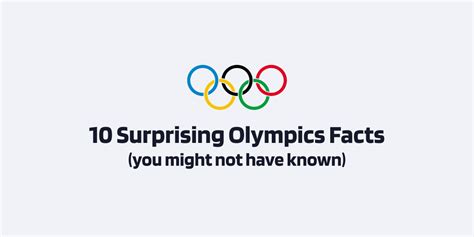 10 Surprising Facts About The Olympics Upper Hand Sports Software