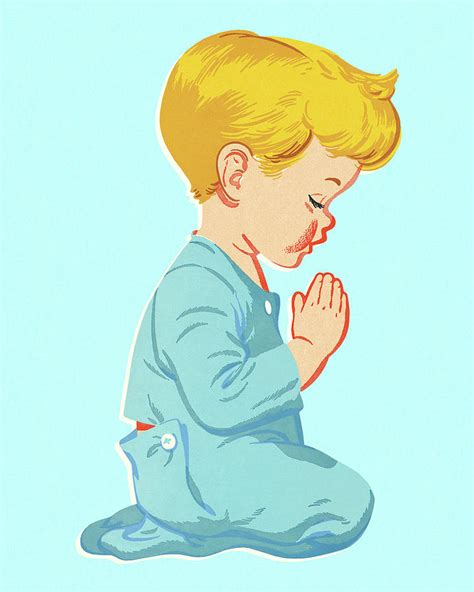 Boy Praying Drawing By Csa Images Fine Art America