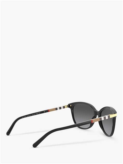 Burberry Be4216 Womens Polarised Cats Eye Sunglasses Blackgrey Gradient At John Lewis And Partners