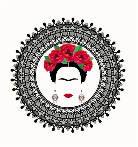 Frida Kahlo Mandala Mandala Art Mandala Doodle Mandala Design Art