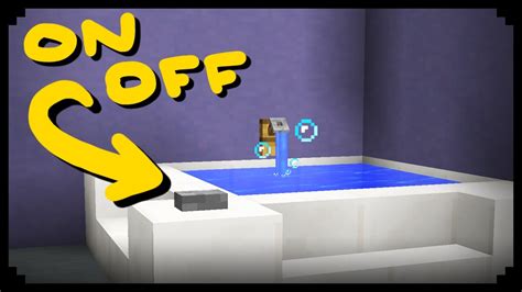 See, you don't have to stress yourself; Minecraft: How to make a Working Bathtub - YouTube