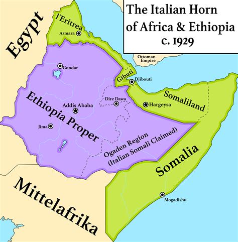 Italian Colonial Horn Of Africa And Ethiopia Rimaginarymaps