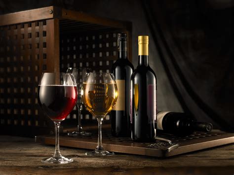 Wine Glasses And Bottle Classy Art