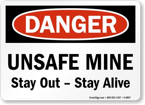 Mine Safety Signs Last 10 Years Outside