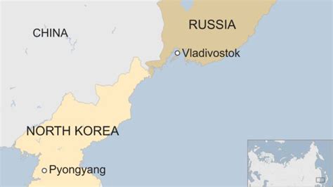 map of russia and north korea
