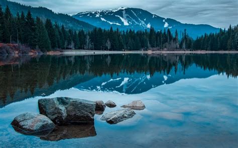 566571 Nature Landscape Lake Mountain British Columbia Canada Forest