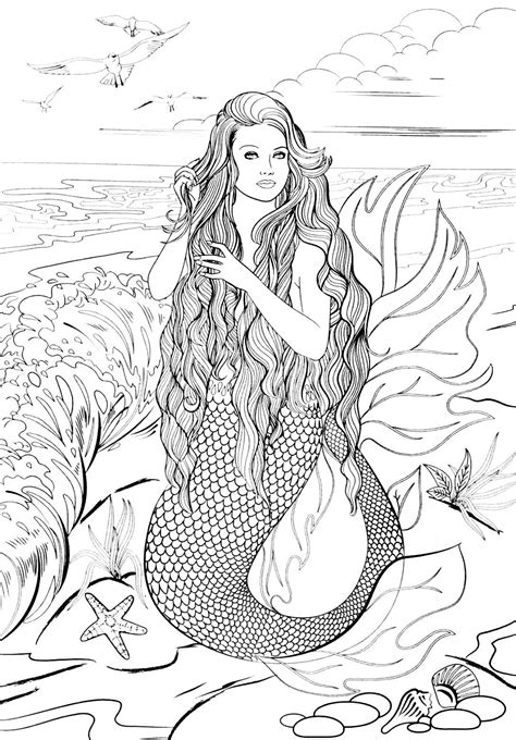 Mermaid black and white patterns. Pin by Elisabeth Quisenberry on Coloring Therapy: Sirens ...