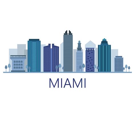 Free Vector Miami Skyline Design