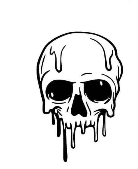 Skeleton Design Pattern Available To Print On White T Shirts Easy Skull
