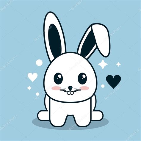 Chouettes idées pour créer un dessin mignon obsigen. Icône de Kawaii. Dessin de lapin de dessin animé ...