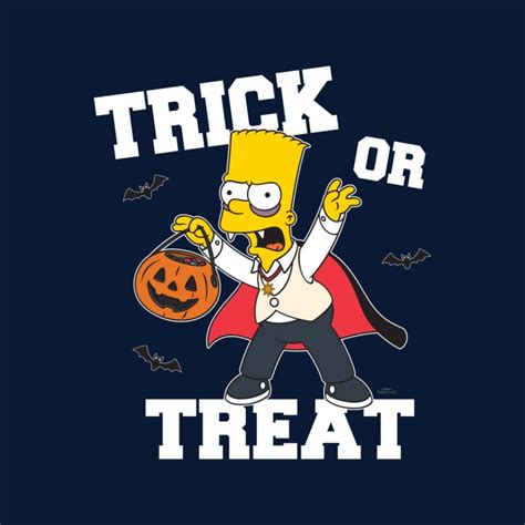 X Large Navy Blue The Simpsons Trick Or Treat Bart Halloween Womens