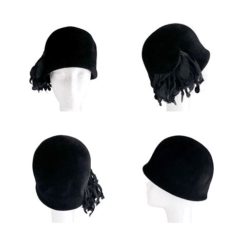Vintage Black Fur Cloche Hat 1960s Retro Fashion Accessory Etsy