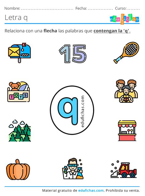 Letra Q Sílabas Y Palabras Con Q Consonantes Para Imprimir Pdf