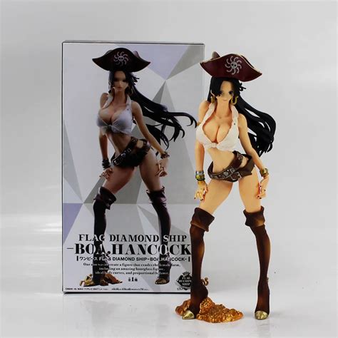 24cm One Piece Boa Hancock Figure Toy Flag Diamond Ship Hancock Pirate Anime Beauty Model