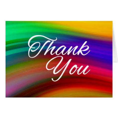 Colorful Colors Thank You Greeting Card Zazzle