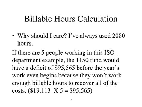 Ppt University Of Minnesota Internal Sales Billable Hours Calculation