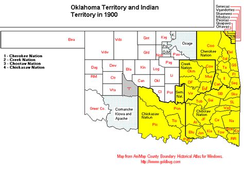 Oklahoma Indian Territory And Oklahoma Territory Maps Oklahoma