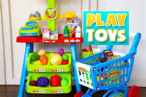 Playing Toy Supermarket And Grocery Shopping Store Play Toys Youtube