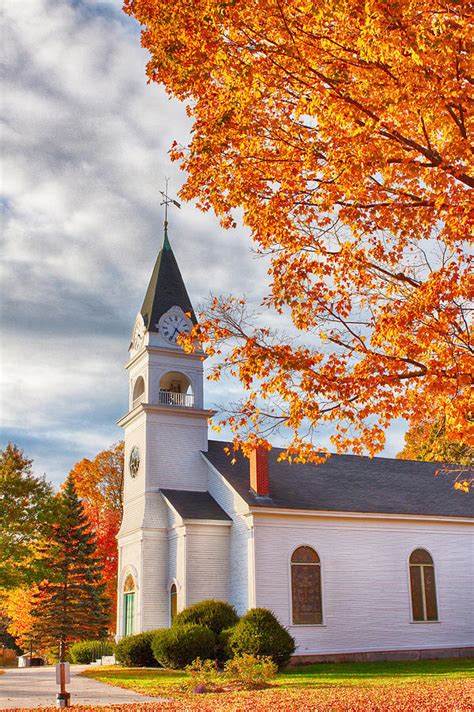 Country Church Under Fall Colors Photograph By Jeff Folger Fine Art