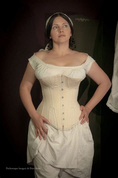 Mid Victorian Corset In Cotton Drill By Prior Attire Victorian Clothing Historical Dresses