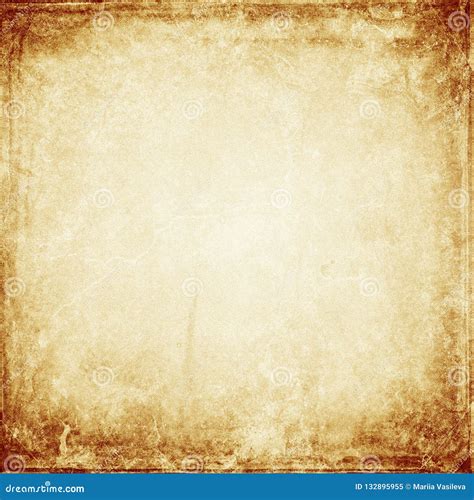Brown Grunge Background Old Paper Texture Blank Spots Beige Stock Illustration