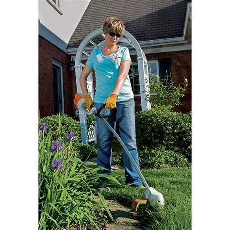 Till the entire garden area again by working from side to side in the opposite direction of your first pass. STIHL FSA 65 Lithium-Ion Curved-Shaft Grass Trimmer ...