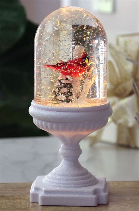 Lighted Cardinal Musical Snow Globe On Pedestal 2429020 Lighted
