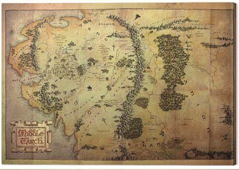 Canvas Print The Hobbit Middle Earth Map Fine Art Prints And Wall