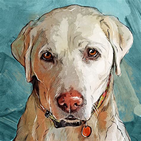 Custom Pet Portrait Canvas Print Dog Portrait In Pop Art Etsy