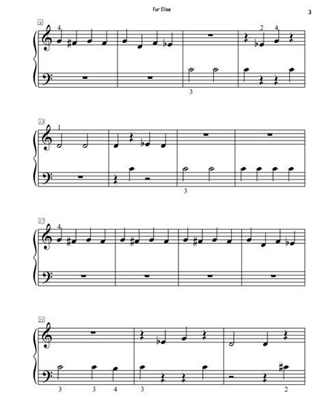 Piano performance,sheet music by starryway's member. Fur Elise Beginner Piano Sheet Music