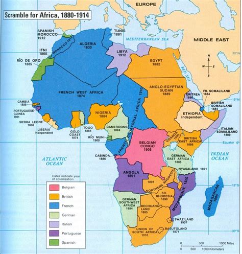 Africas Colonization By European Empires Historical Maps Africa Map