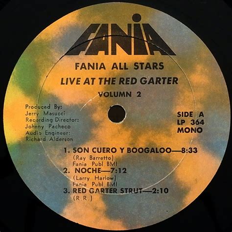 Fania All Stars Vol 2 Recorded Live At The Red Garter Fania Lp