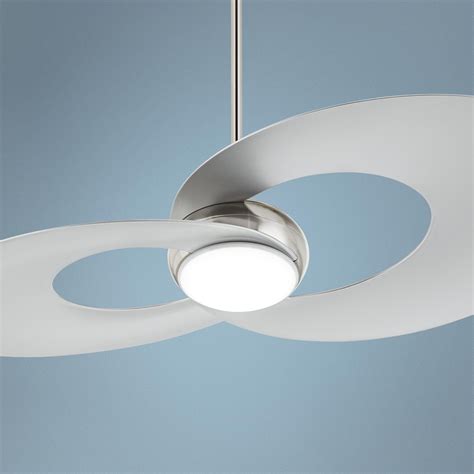 52 Possini Innovation Brushed Nickel Modern Led Ceiling Fan 8k437