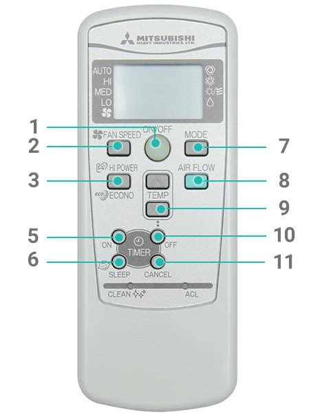 Mitsubishi Ac Remote Setting