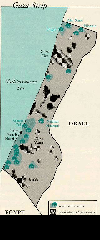 Gaza Strip Israeli Settlements And Palestinian Refugee Camps May