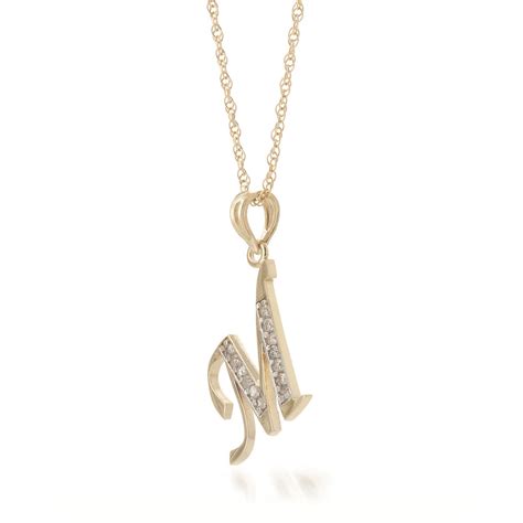Maybe you would like to learn more about one of these? Diamond Letter Initial M Pendant Necklace in 9ct Gold - 5626Y | QP Jewellers