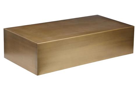 cube coffee table  brushed brass modernselectionscom