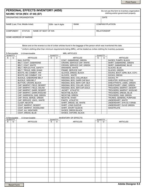 Form Navmc10154 Fill Out Sign Online And Download Fillable Pdf