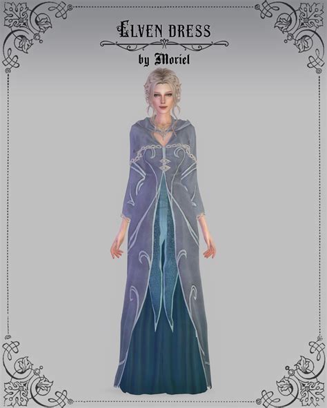Elven Set Moriel On Patreon Elven Dress Sims 4 Clothing Sims 4