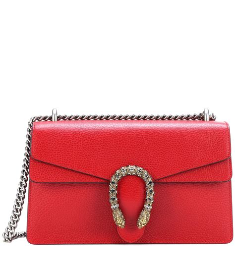 Lyst Gucci Dionysus Leather Shoulder Bag In Red