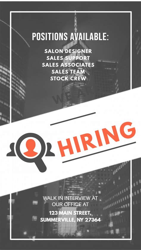 These professional job vacancy announcement templates can help you fill open roles while attracting the best candidates. Job hiring b&w Instagram story ad template | Instagram ...
