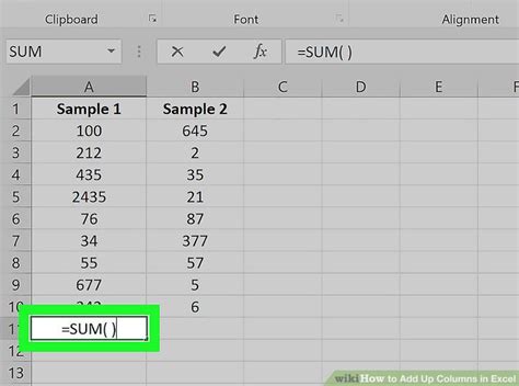 Combining the operations of two or more functions, such as round and sum, in a single formula within excel is referred to as a nesting function. How to Add Up Columns in Excel (with Pictures) - wikiHow