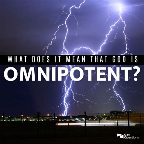 What Does It Mean That God Is Omnipotent