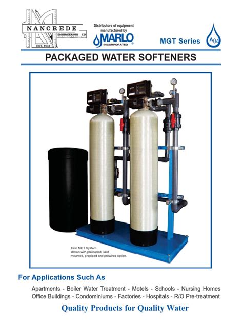 Mgt Series Commercial And Industrial Water Softener Brochure Pdf