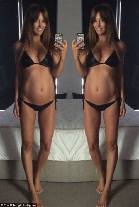 Erin Mcnaught Shows Off Her Stunning Pregnancy Figure In A Black String