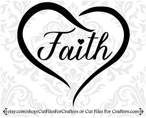 Faith Svg Heart Svg Faith Heart Svg Christian Svg Faith Etsy