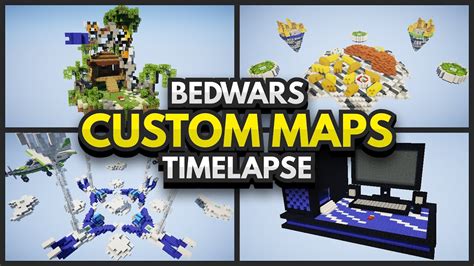 4 Custom Bedwars Maps Minecraft Timelapse Download Youtube