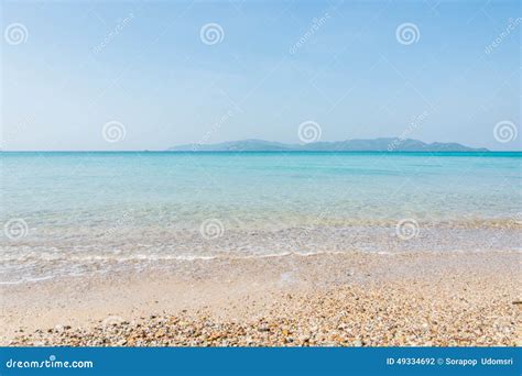 Sea Beach Blue Sky And Sunlight Relaxation Landscape Stock Photo