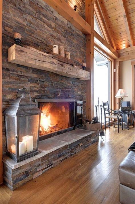 50 Sensational Stone Fireplaces To Warm Your Senses Rustic Farmhouse