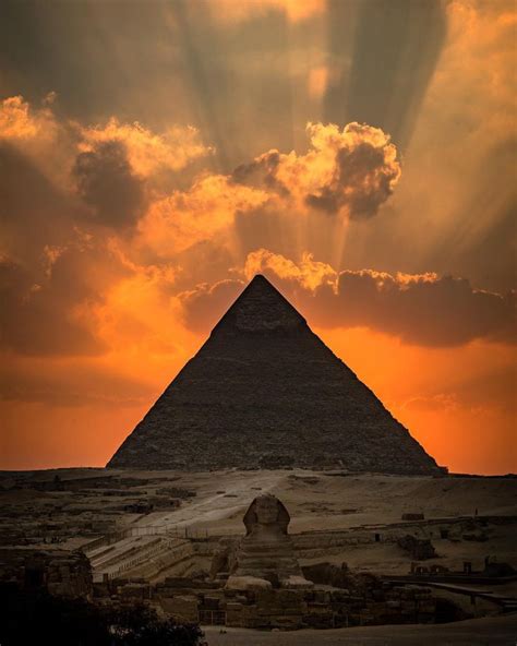 Sunset Behind The Pyramid Of Khafre In Gizah Egypt By James J Cruz 1080 X 1350 Pyramids